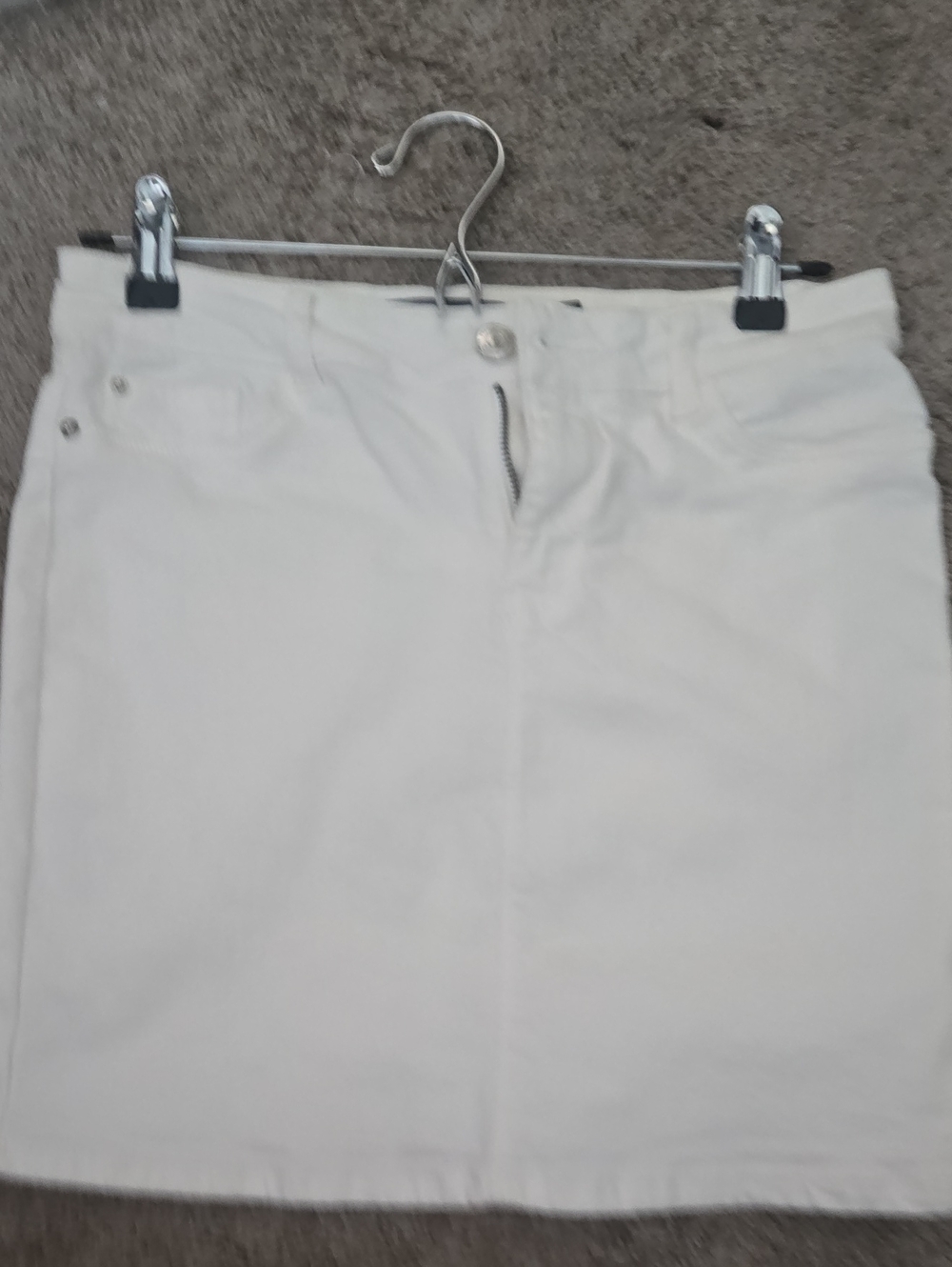 Women’s White Jean Skirt